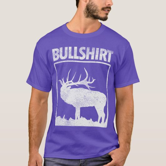 ブルシャツ 楽しい雄牛エルク鹿雄牛弓狩り Tシャツ (正面)