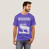 ブルシャツ 楽しい雄牛エルク鹿雄牛弓狩り Tシャツ (正面フル)