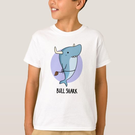 ブルシャークおもしろいアニマルシャークパン Tシャツ (正面)