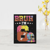 ブルシュ6誕生日ボーイサッカーアイスクリームドリップ6 Ye カード (黄色い花)