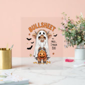 ブルシートハイランドカウーおもしろい幽霊 アクリルサイン (ウェディング)