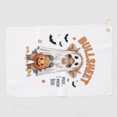 ブルシートハイランドカウーおもしろい幽霊 ゴルフタオル (横)