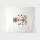 ブルシートハイランドカウーおもしろい幽霊 タペストリー (正面(横))