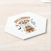 ブルシートハイランドカウーおもしろい幽霊 ペーパーコースター (アングル)