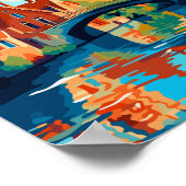 ブルジェスベルギービンテージ旅行イラストレーション ポスター (角)