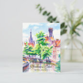 ブルジェスベルギー水絵を描色の旅行 ポストカード (スタンド正面)