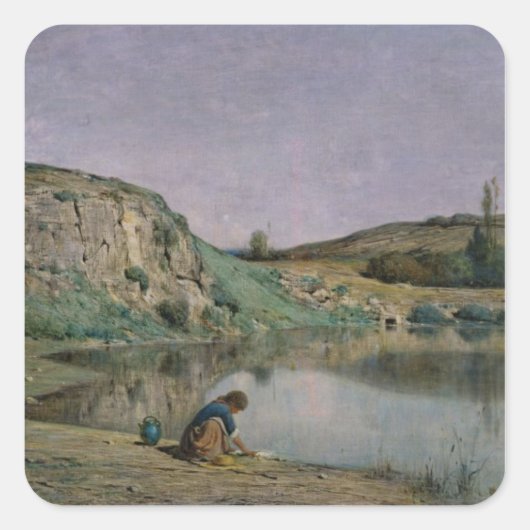 ブルジェ湖の海岸 スクエアシール (正面)