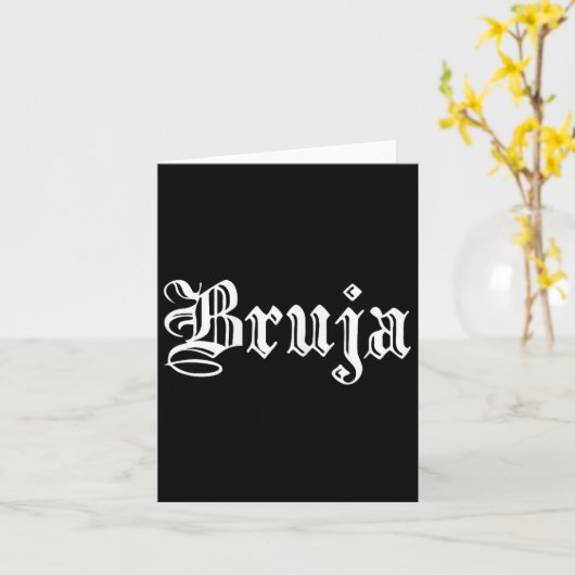 ブルジャディアデムエルトスメキシカンハロウィンウィッチラテン カード (黄色い花)