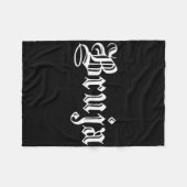 ブルジャディアデムエルトスメキシカンハロウィンウィッチラテン フリースブランケット (正面(横))