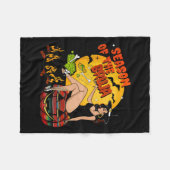 ブルジャハロウィーンの季節 フリースブランケット (正面(横))