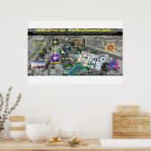 ブルジュカリファプレアデス模様1 ポスター (キッチン)