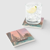 ブルジュカリファボートレイクシティスケープ ストーンコースター (横)