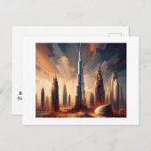 ブルジュハイファタワーアクリエーションドバイ ポストカード (正面/裏面)