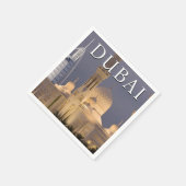 ブルジュ・アル・アラブ |ドバイのモスク夕べ スタンダードカクテルナプキン (角)