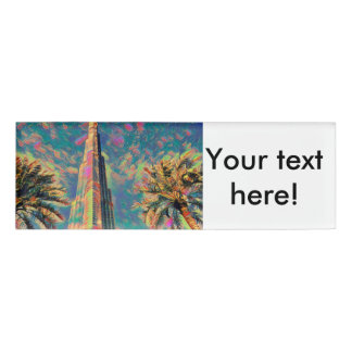 ブルジュ・ハリファ絵画ス 名札