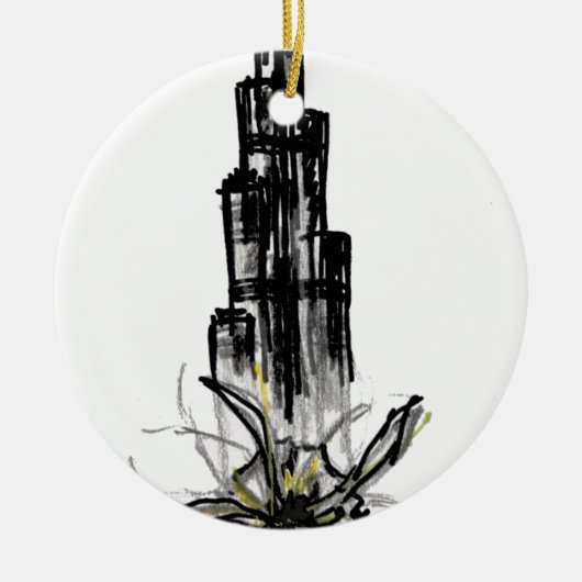 ブルジュ・ハリファ セラミックオーナメント (正面)