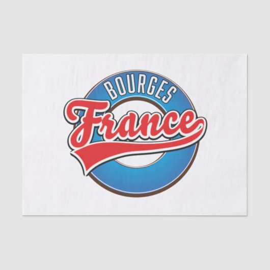 ブルジュ・フランスのヴィンテージロゴ。 薄葉紙 (正面)