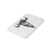 ブルスカルとバラ白黒 バスマット (アングル)