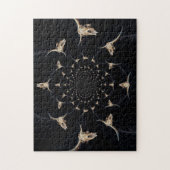 ブルスカルウエスタンカウボーイ抽象芸術カントリーヴィンテージ ジグソーパズル (縦)