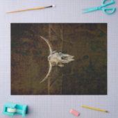 ブルスカルウエスタンカントリーブラウンオールド素朴グランジ 薄葉紙 (クラフト)