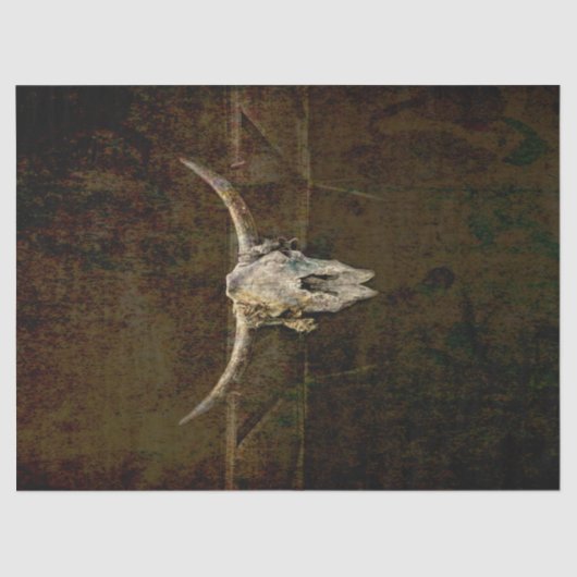 ブルスカルウエスタンカントリーブラウンオールド素朴グランジ 薄葉紙 (正面)