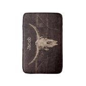 ブルスカルウエスタンカントリーブラウンベージュオール素朴ド バスマット (正面縦)