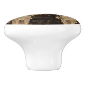 ブルスカルウエスタンカントリーブラウン素朴セピアアート セラミックノブ (側面)