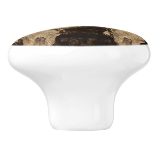 ブルスカルウエスタンカントリーブラウン素朴セピアアート セラミックノブ (側面)