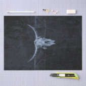 ブルスカルウエスタンカントリーブラックアンドホワイト素朴 薄葉紙 (クラフト)