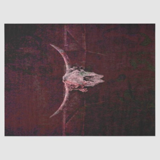 ブルスカルウエスタンカントリーレッドブラウン素朴オールド 薄葉紙 (正面)