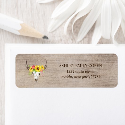 ブルスカルオンダークウッドひまわりアドレス ラベル (インサイチュ)