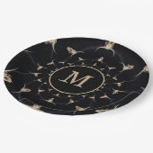 ブルスカルカウボーイモノグラムブラウンヴィンテージカントリー ペーパープレート (アングル)