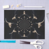 ブルスカルカウボーイ抽象芸術ブラウンカントリーヴィンテージ 薄葉紙 (クラフト)