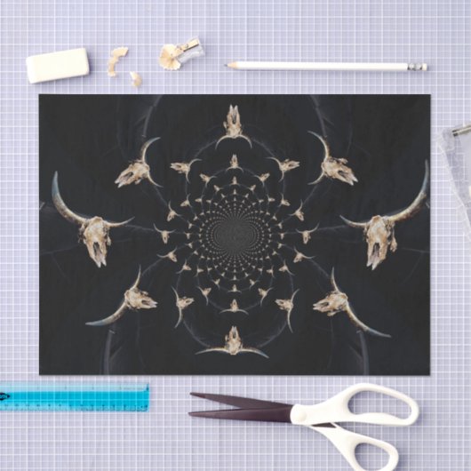 ブルスカルカウボーイ抽象芸術ブラウンカントリーヴィンテージ 薄葉紙 (クラフト)