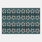 ブルスカルカントリーウエスタングリーン素朴ヴィンテージ ラッピングペーパーシート (正面2)