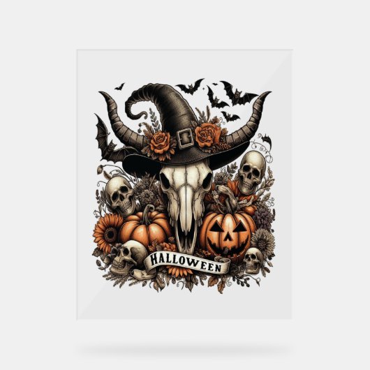 ブルスカルハロウィンカウズ アクリルサイン (正面)