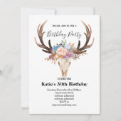 ブルスカルフラワーボヘミア誕生日 招待状 (正面)