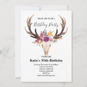 ブルスカルフラワーボヘミア誕生日 招待状 (正面)