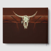 ブルスカル結婚ズウエスタンブラウン素朴カントリー ゲストブック (裏面)