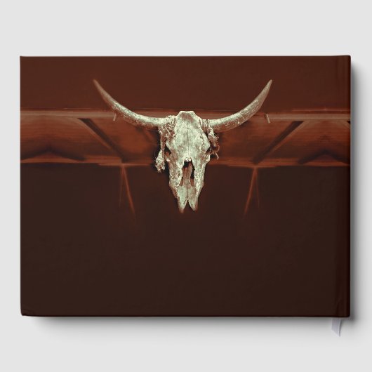 ブルスカル結婚ズウエスタンブラウン素朴カントリー ゲストブック (裏面)