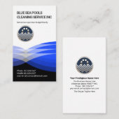 ブルスタイリッシュー·ウォーターウェーブ·スイミングプール 名刺 (正面/裏面)