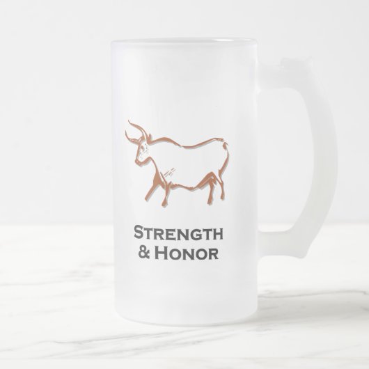 ブルストレンツとオナーシャスブラウン フロストグラスビールジョッキ (右)