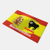 ブルスペインのドフォーマット付きフラグ ドアマット (アングル)