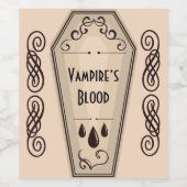 ブルズとブースヴァンパイア血薬院 ワインラベル (シングルラベル)