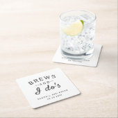 ブルズと私はブルワリーの結婚紙コースター スクエアペーパーコースター (インサイチュ)