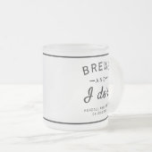 ブルズと私はブルワリーテーマ結婚のビールマグ フロストグラスマグカップ (正面右)