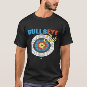 ブルズアイおもしろいターゲット練習銃レンジアーチェリー Tシャツ
