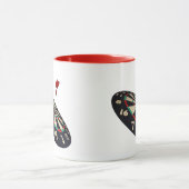 ブルズアイに向かって飛び込み マグカップ (中央)