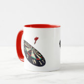 ブルズアイに向かって飛び込み マグカップ (正面左)