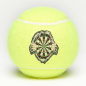 ブルズアイへの突破口 – 究極のダーツボード テニスボール (裏面)